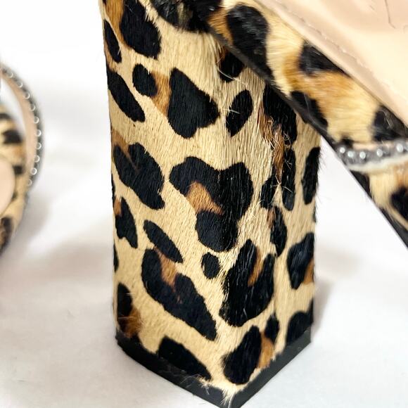 Coach Rylie Sandals Women 8.5 Leopard Print Slingback Chunky #G4242 w/ Box - Picture 15 of 16